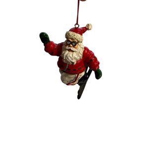 Steamboat Springs CO Santa Skis Christmas Ornament Colorado Souvenir Mountain